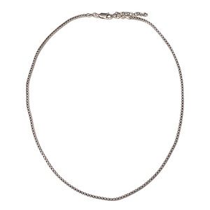 Sterling Silver WHEAT Chain Necklace  Thick 925